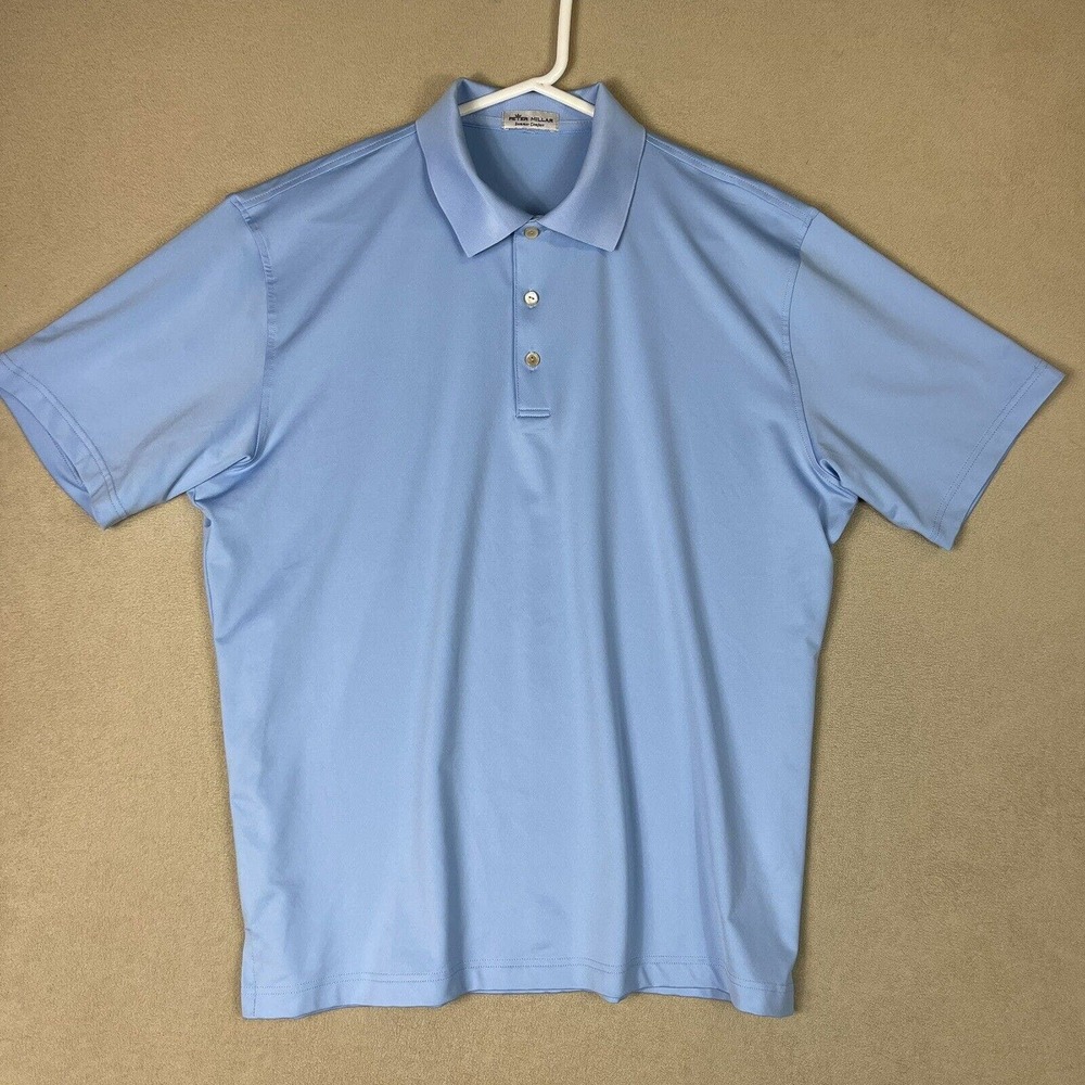 Peter Millar Polo Shirt Men Extra Large Blue Golfing Summer Comfort Adult